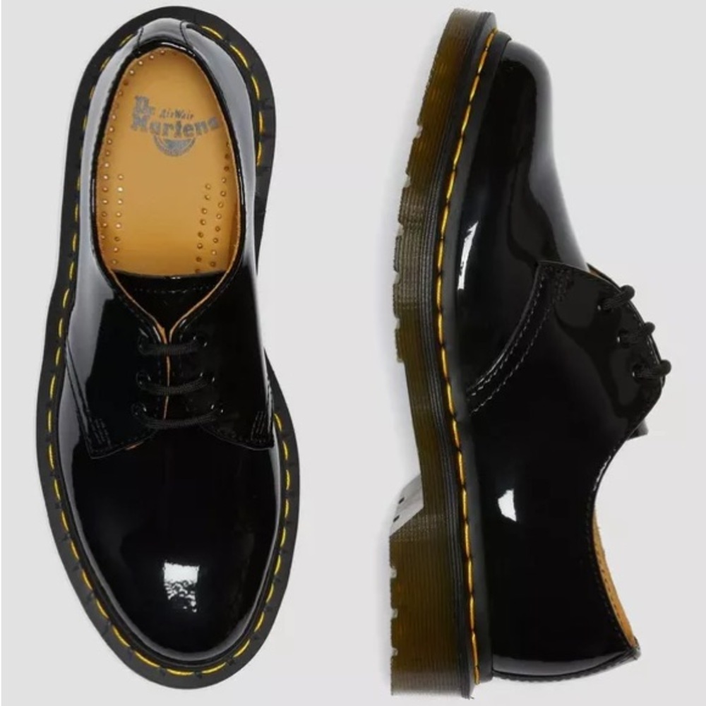 Dr. Martens Shiny Black Women’s 9 Three Eye Oxfords - Picture 6 of 8